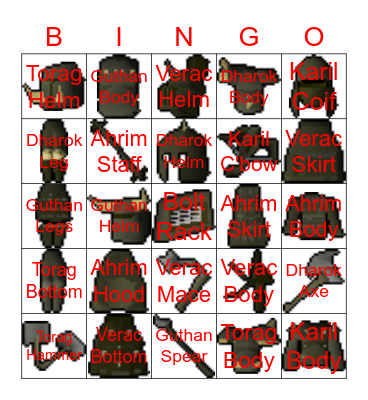 Barrows Bingo Card