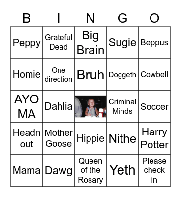 SHANNY BINGO Card