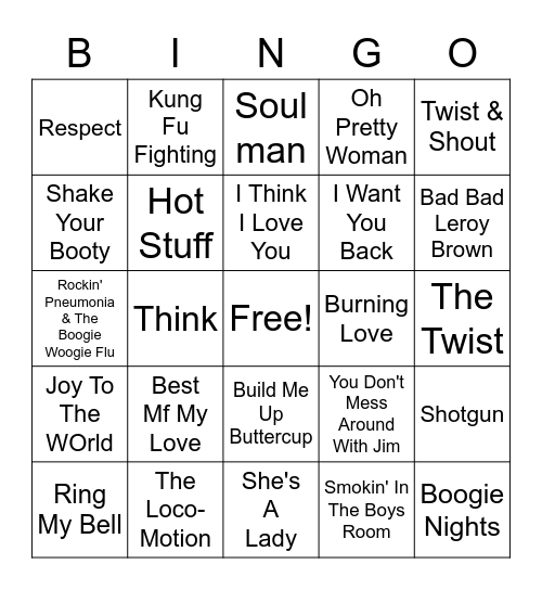 Super Round Tavern Bingo Card