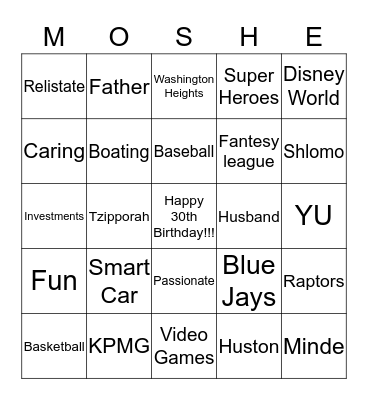 BIRTHDAY BINGO!!!! Bingo Card