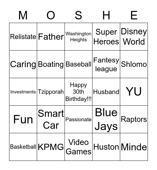 BIRTHDAY BINGO!!!! Bingo Card