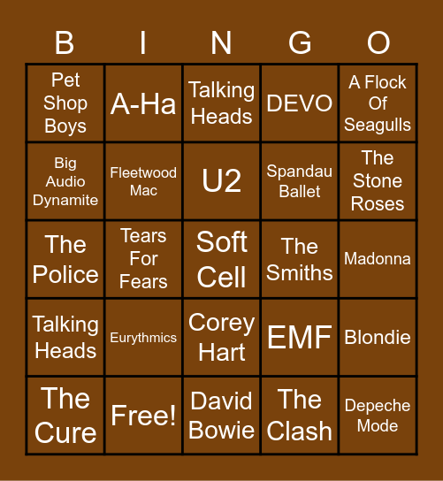 ScoMo's Global Eighties Bingo Card