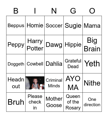 SHANNY BINGO Card