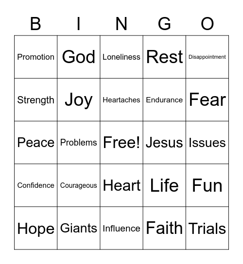Young Adults - B Bingo Card