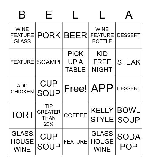 SERVER CONTEST Bingo Card