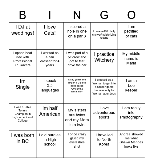 Branch #1 TEAM BINGO! Bingo Card