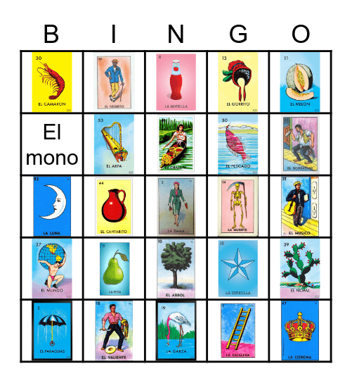 Loteria Bingo Card