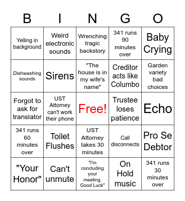 341 Bingo Card