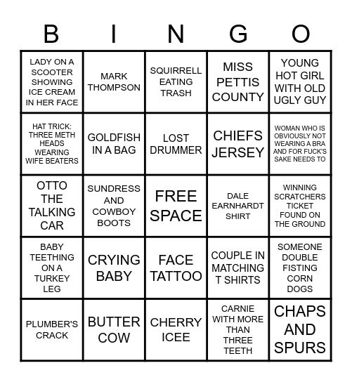 MISSOURI STATE FAIR BINGO Card