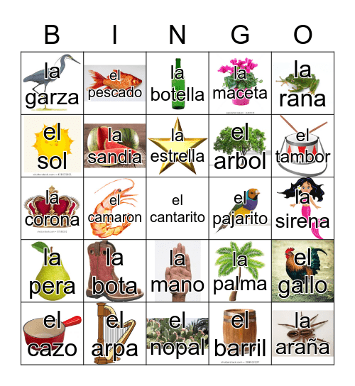 Loteria Mi Pueblito Bingo Card