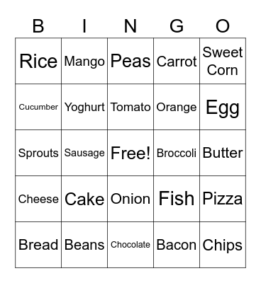 Science Week: Food Different by Design Bingo Card