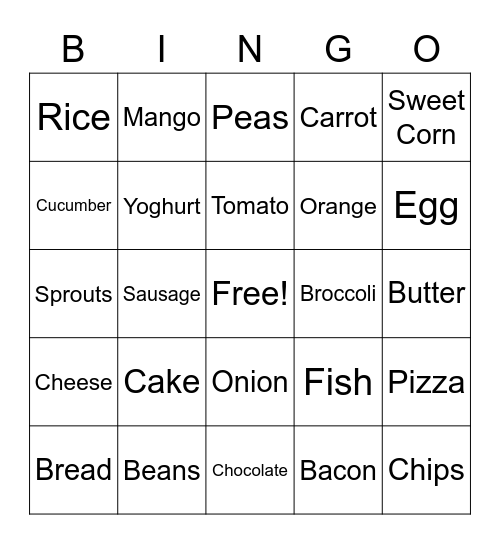 Science Week: Food Different by Design Bingo Card