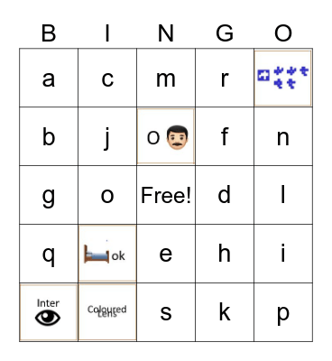 Test for P6 Transition Bingo Card