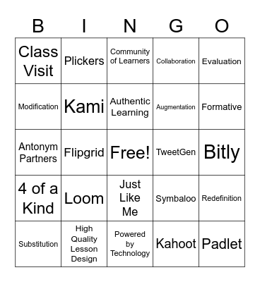 November Training Review Bingo Card