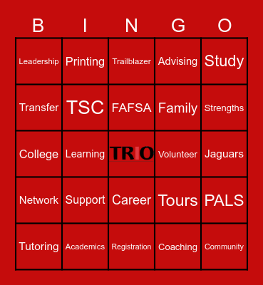 TRIO Bingo Card