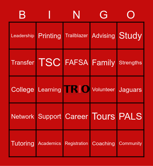 TRIO Bingo Card