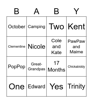 Stapp Bingo Card