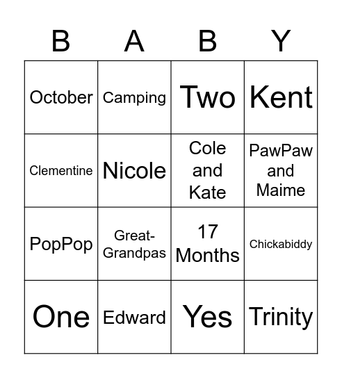 Stapp Bingo Card