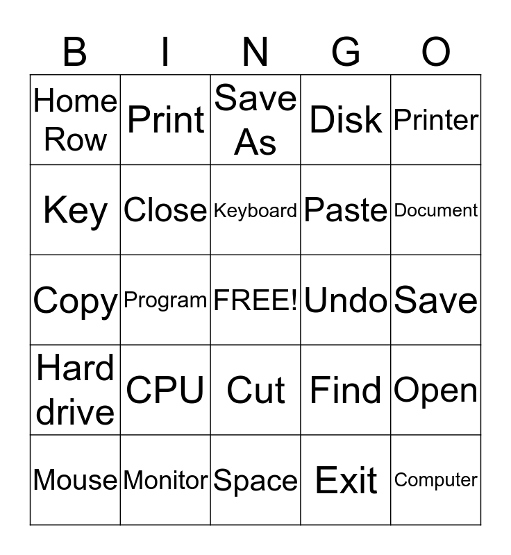 Kom langs om het te weten Geleidbaarheid instant Computer Class Bingo Game Bingo Card