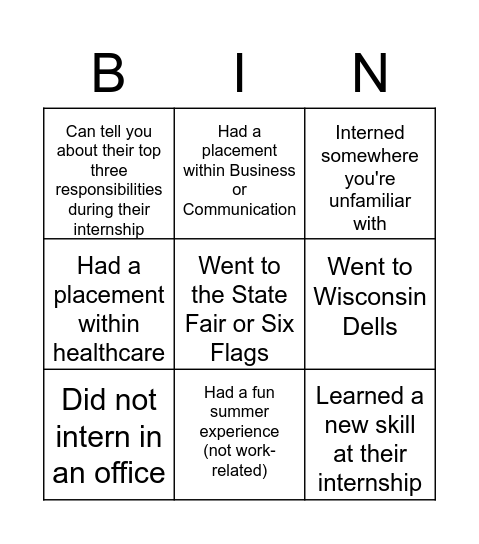 Find Someone Who... Bingo Card