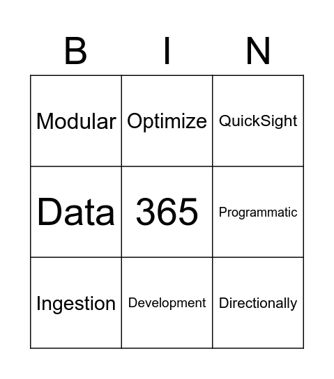 Weekly Priorities Bingo Card