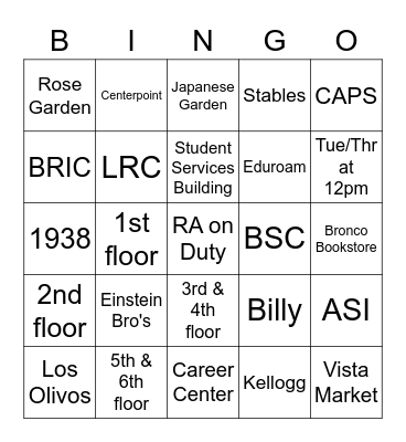 CPP Bingo! Bingo Card