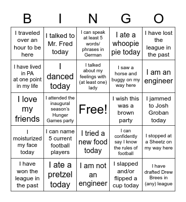 Sparkling Katz Bingo Card