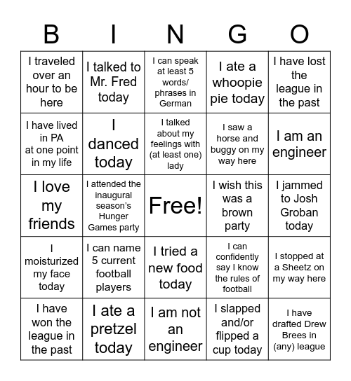 Sparkling Katz Bingo Card