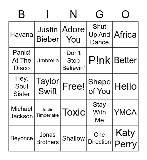 Mrs. Daly's Music BINGO Extravaganza Bingo Card