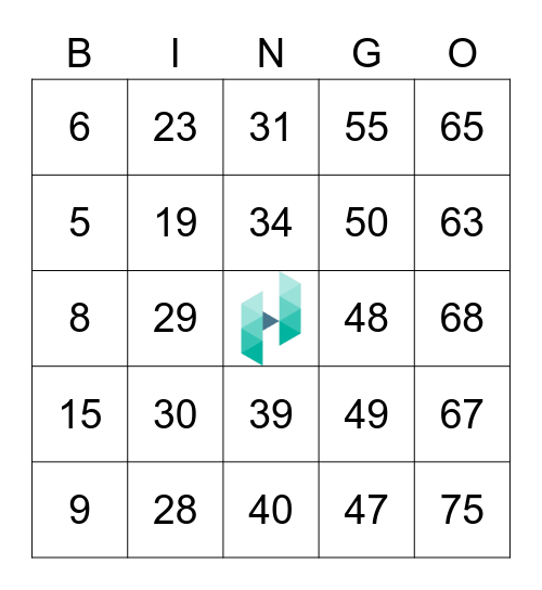 Number Bingo 1-75 Bingo Card