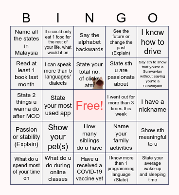 DEPT GAME TIME Bingo Card