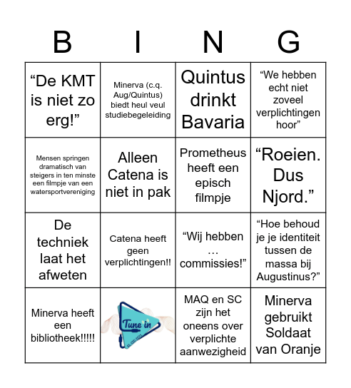 EL CID Voorzittersdebat BINGO Card