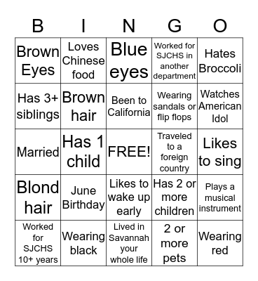 Mel's & Tiff's Icebreaker Bingo Card
