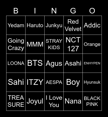 BBRIGHTSM Bingo Card