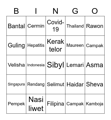 Punya Maureen Bingo Card