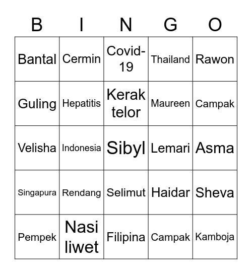 Punya Maureen Bingo Card
