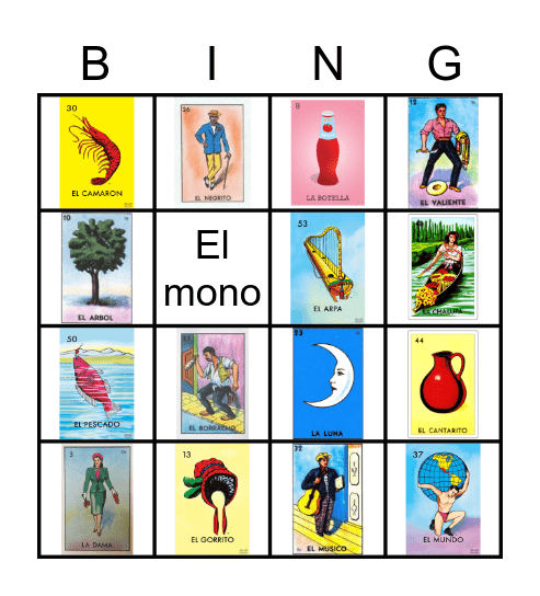 Loteria Bingo Card