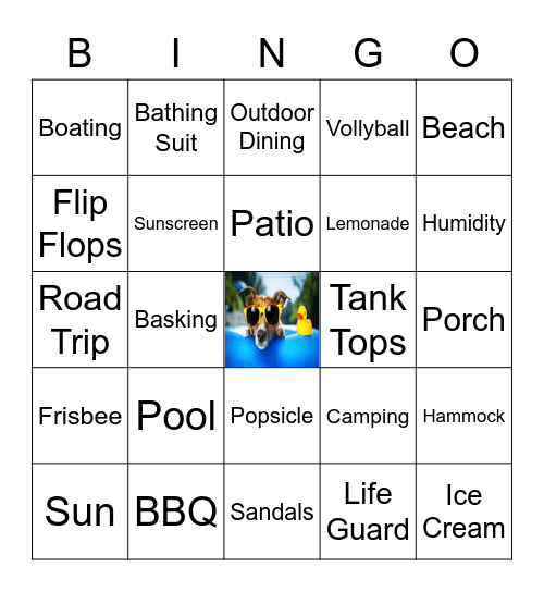 Dog Days of Summer Bingo Card