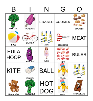 FISK - ENGLISH Bingo Card