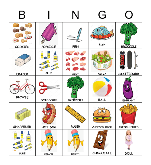 FISK - ENGLISH Bingo Card