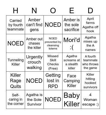 Hex: No One Escapes Death Bingo Card
