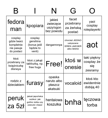 animy i mangusie Bingo Card
