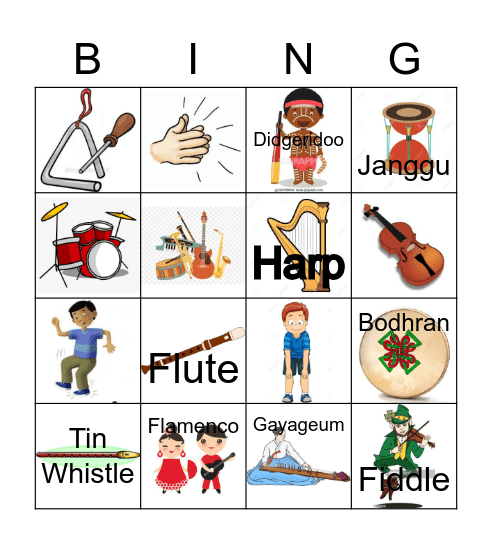 Music Bingo Card