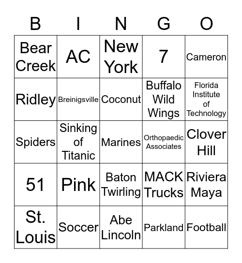 ALL ABOUT TARA AND ANDREW Bingo Card