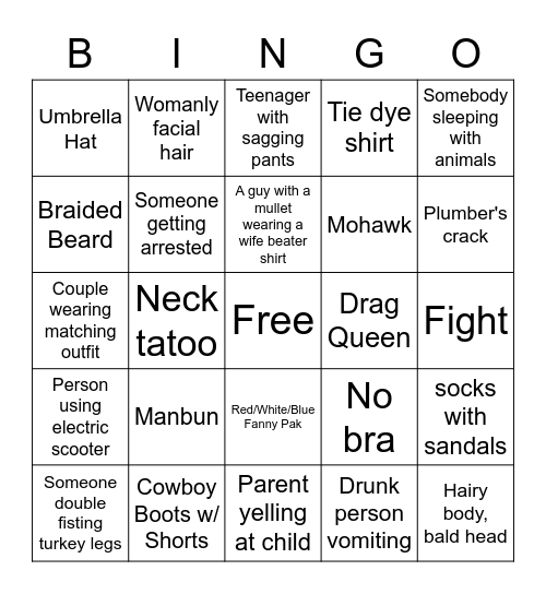 Human Bingo Card