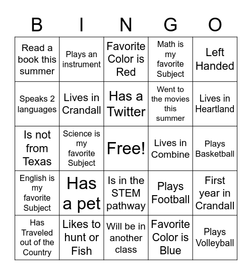 Bingo Card