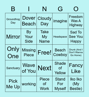 Summer Breakouts Music Bingo Card