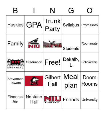 Deja's Trunk Party Bingo Card
