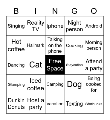 Do you know the people in the room? Bingo Card