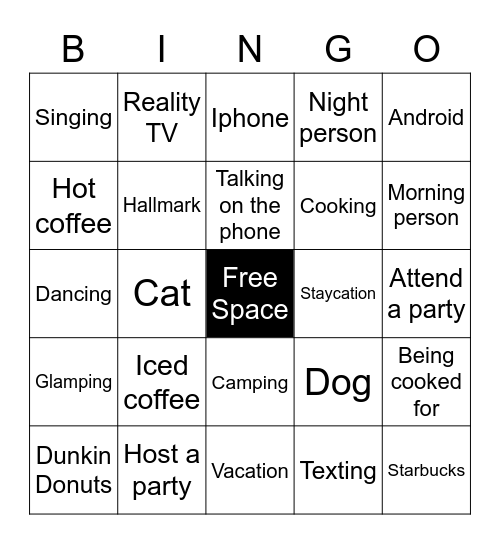 Do you know the people in the room? Bingo Card